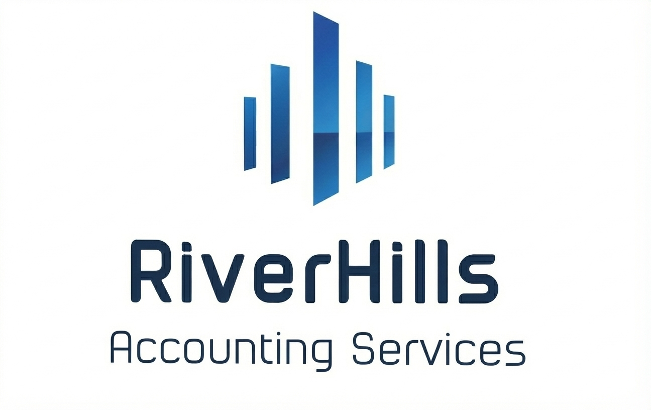 RiverHills Accounting Services Logo - stylized bar graph
